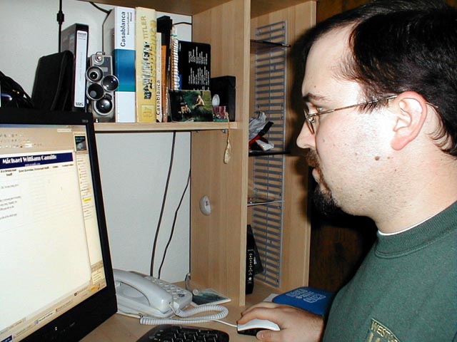 Mike @ the computer